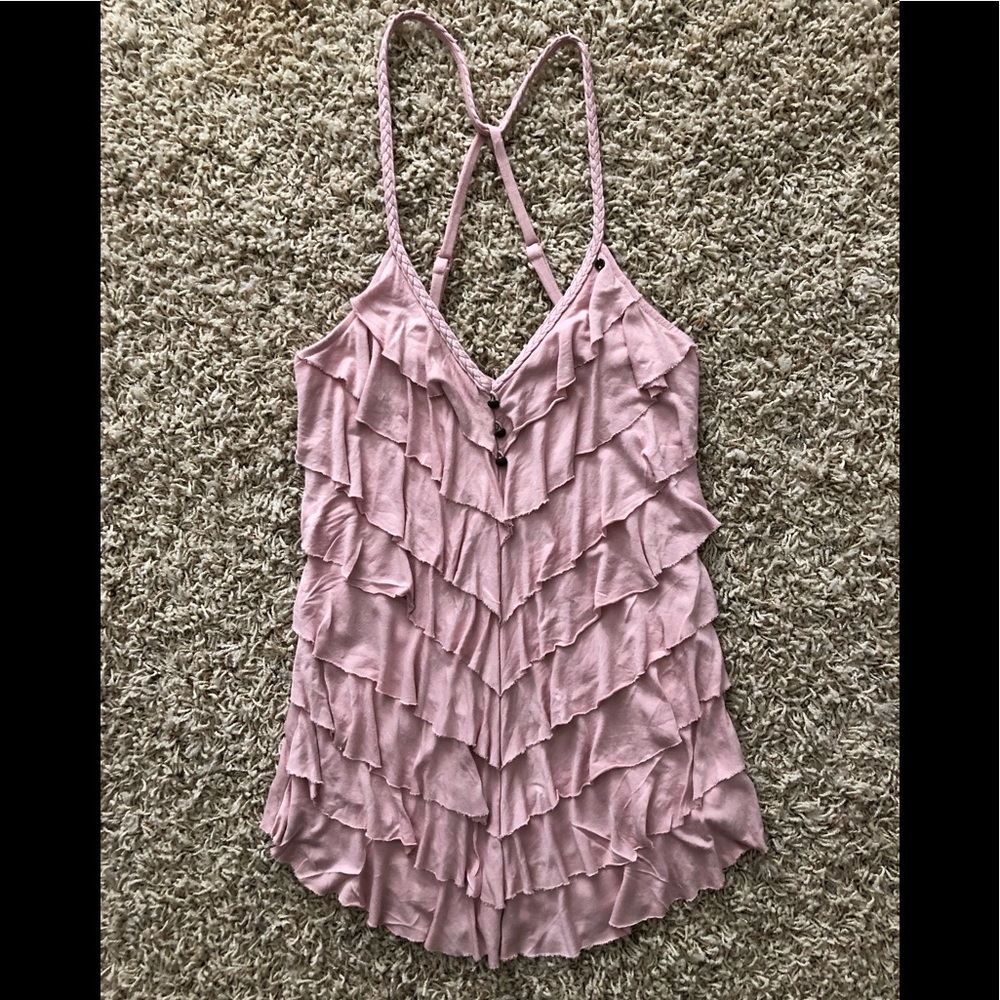 Women’s Guess XS ruffled spaghetti strap top